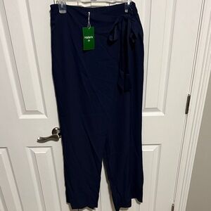 HALARA Women's Wide Leg Dark Blue Dress Pants